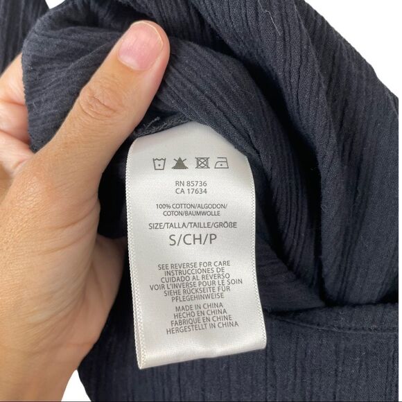 Michael Kors Black Cotton One Shoulder Layer Dress Size S - Picture 9 of 9